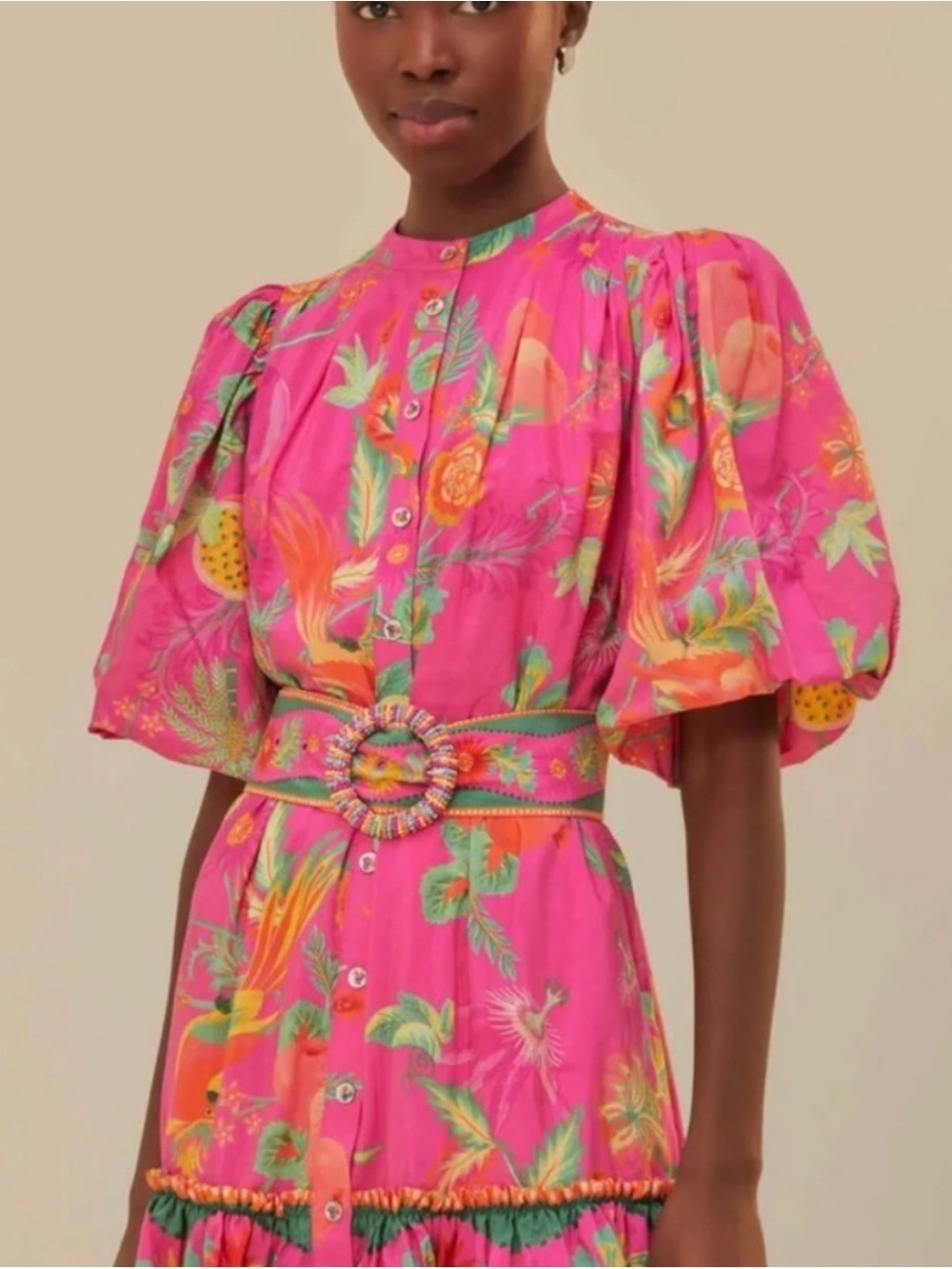 FARM Rio Delicate Fruit Garden Pink Floral Mini Dress - Picture 10 of 15